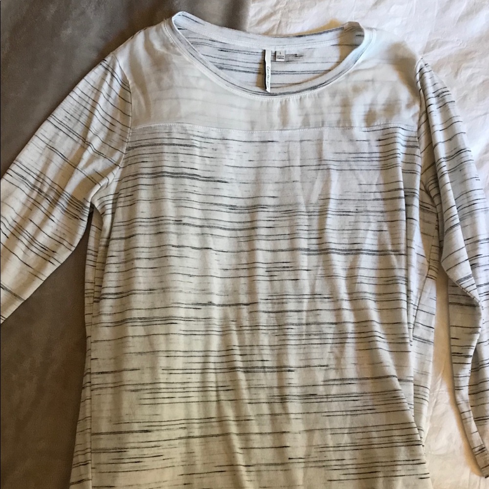 Calvin Klein Jeans long sleeve sheer detail shirt